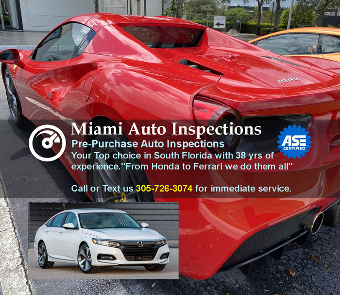 Miami Pre-Purchase Car Inspections